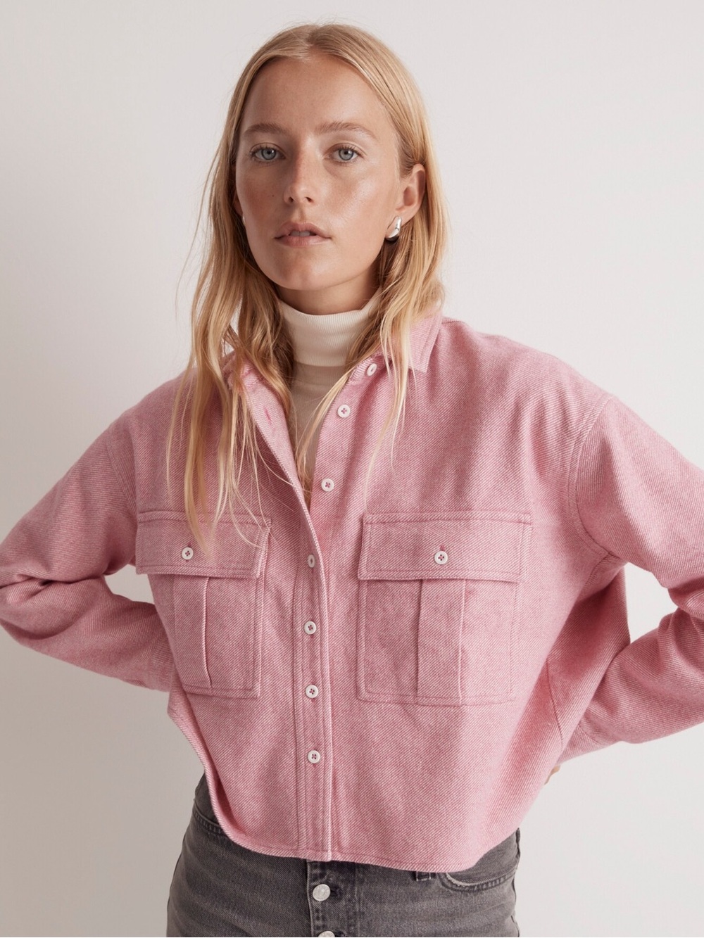 Madewell Flannel Cargo Button-Up Shirt